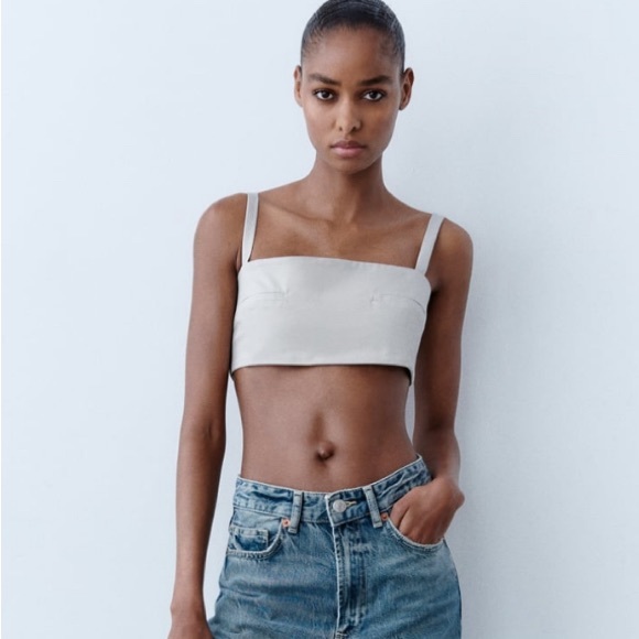 ZARA CROPPED TANK TOP NWT XL - Picture 3 of 8